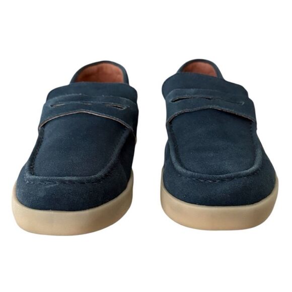 Men's Blue Loafers Vintage Foundry Company Edmond Loafer Leather Upper Navy 9.5 - Picture 5 of 12